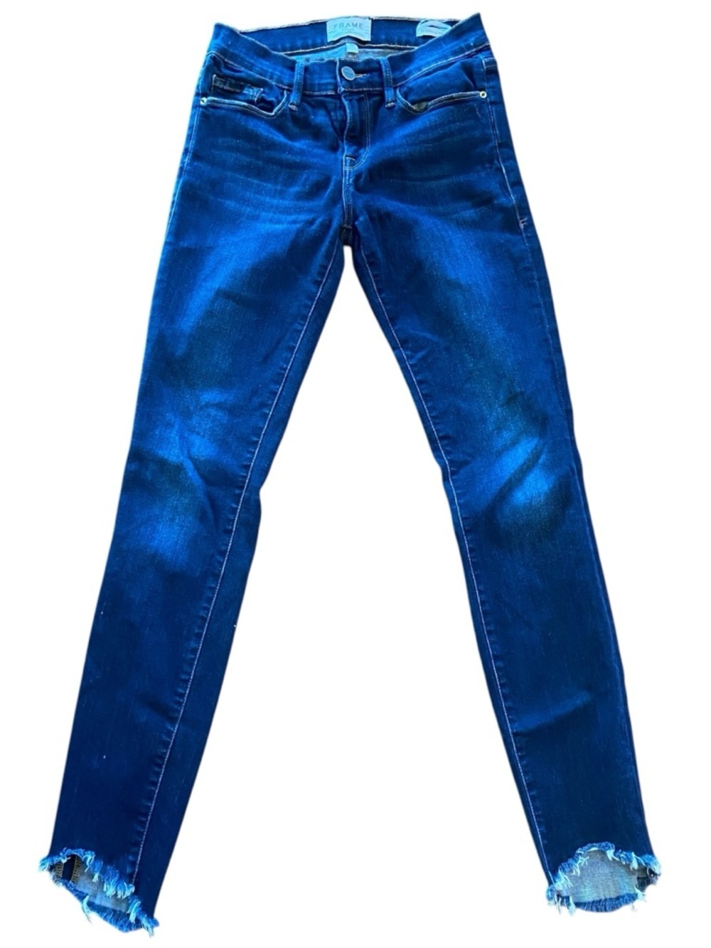 Frame Skinny Jeans Women Size 25 Le Skinny De Jeanne Mid Rise Tulip Denim Blue